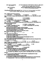 Đề thi tham khảo THPT Quốc gia môn Hóa học năm 2017 - Đề số 5 - Sở GD & ĐT Lâm Đồng (Có đáp án)